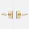 Sure-Loc Hardware Sure-Loc Hardware Levanto Passage Rosette, Satin Brass, Smooth Grip in Satin Brass LV101 SB GRIP-SM SB - alternate 1